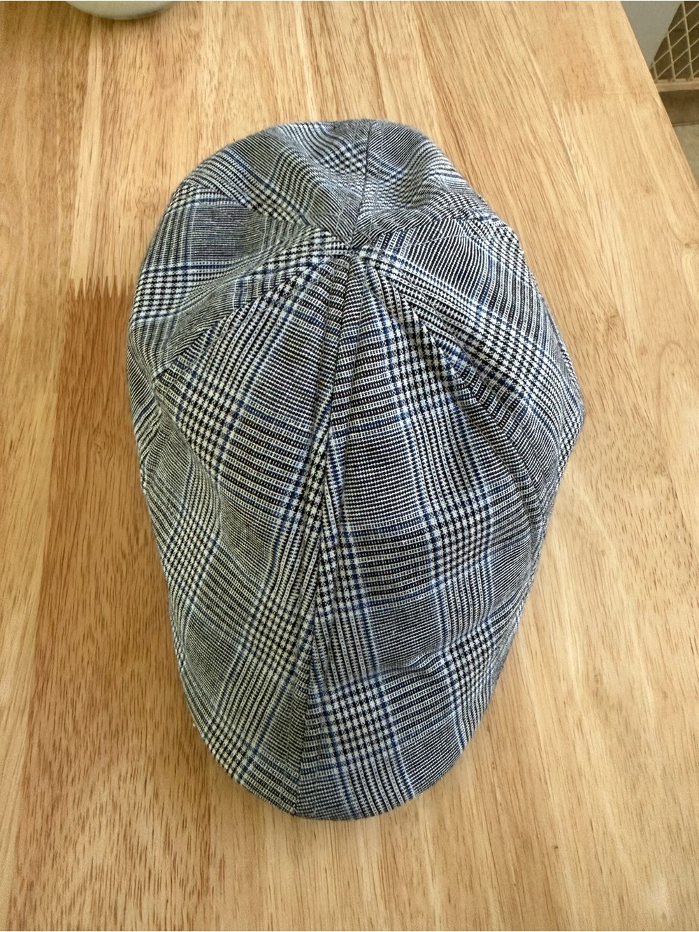 Classic Black Blue & Gray Plaid Boston Scally Cap - Men S